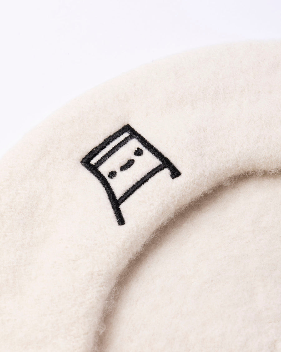 Tsuki Embroidered Wool Beret